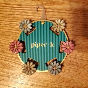 piper•k Multi-Color Floral Hair Clips - Set of 6